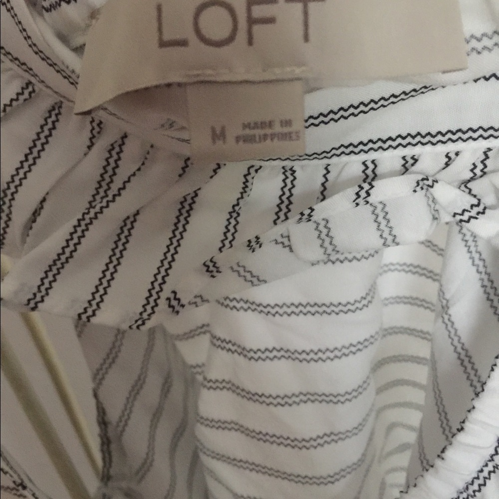 Loft black and white striped tank - Picture 3 of 4
